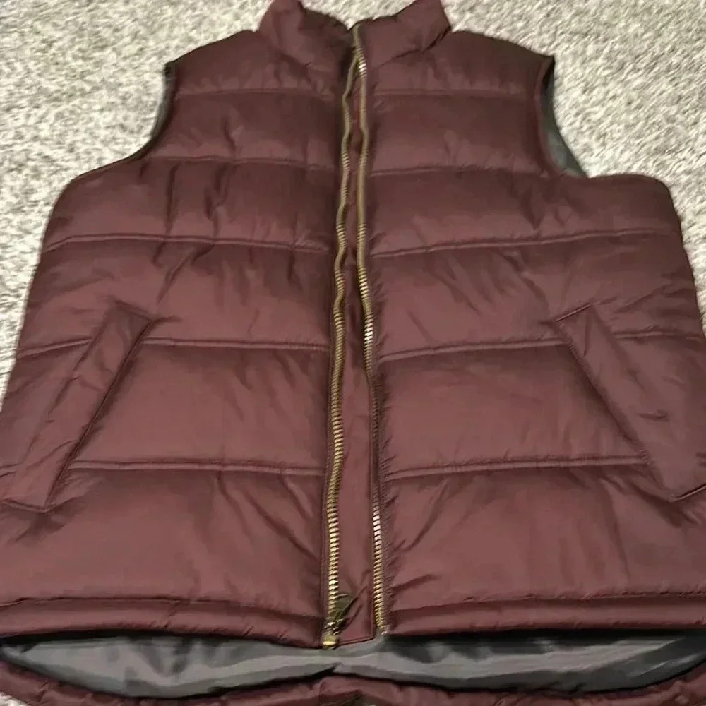 Vintage‎ Burgundy Puffer Vest